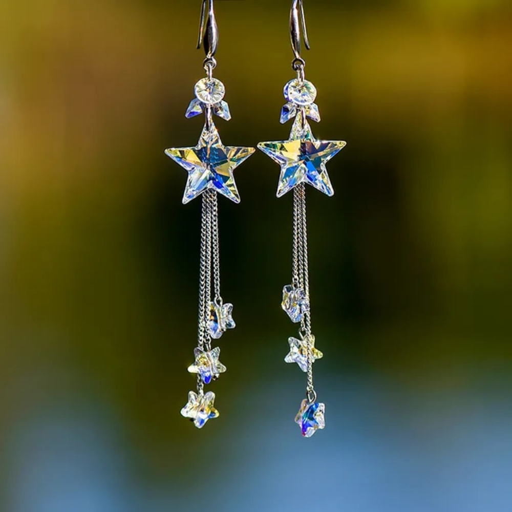 Star dangle earrings
